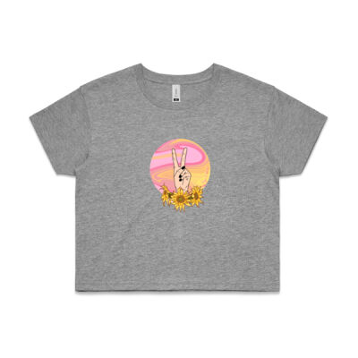 Peace & Sunflowers Crop Tee Thumbnail